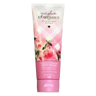 کرم بدن Gingham Gorgeous - Bath & Body Works Gingham Gorgeoous Ultimate Hydration Body Cream Gift Set For Women, 8 Fl Oz (Gingham Gorgeoous) - کرم بدن - بث اند بادی - گینگهام جورجس - لژو- ژو