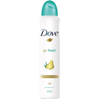 اسپری دئودورانت Dove Go Fresh Pear & Aloe Vera - Dove-pear-aloevera-deodorant-اسپری-دئودورانت-اسپری-گلابی-اسپری گلابی-لژو