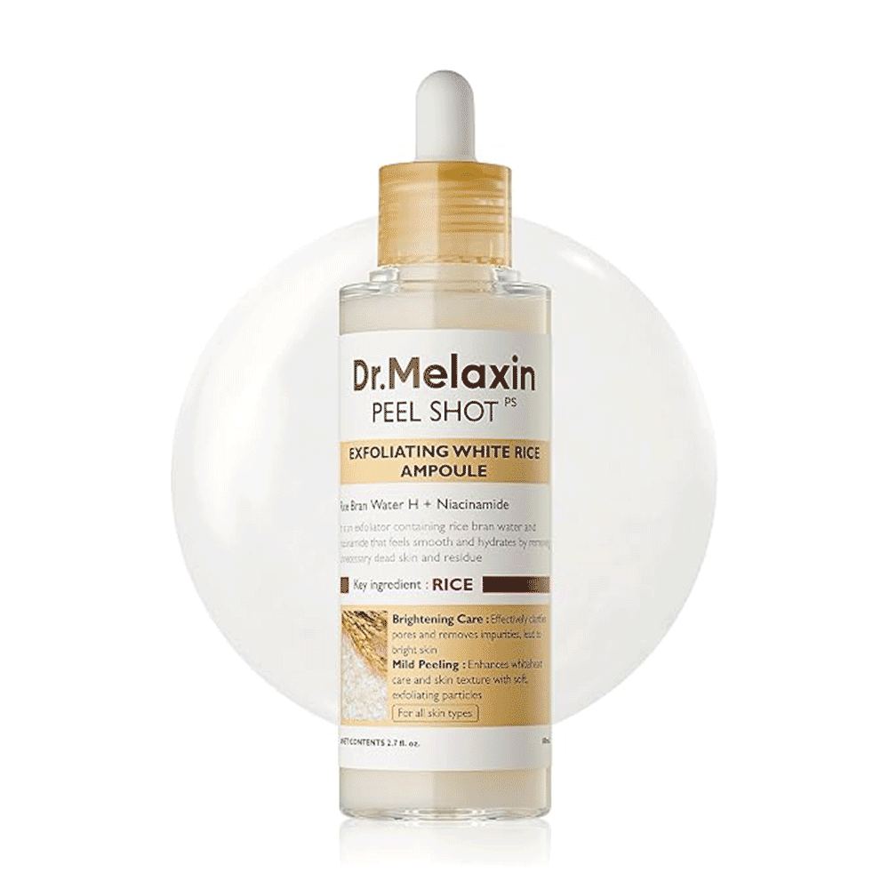 معرفی Dr.Melaxin Peel Shot Glow White Rice Ampoule - Dr.Melaxin-Peel-Shot-Glow-White-Rice-Ampoule